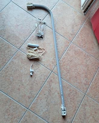 Binario curvo in alluminio, per tende