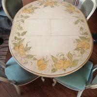 tavolo allungabile dipinto a mano 