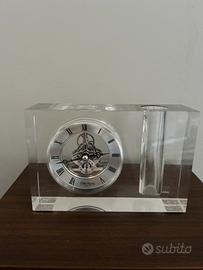 Orologio sveglia Ottaviani - cristallo e argento