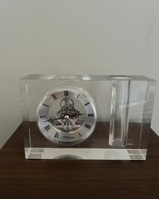 Orologio sveglia Ottaviani - cristallo e argento