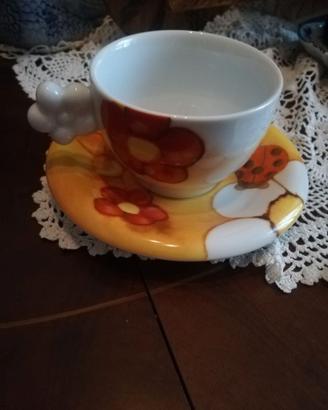 tazza da tè thun con piattino serie colombia