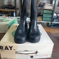 stivali motociclista in pelle