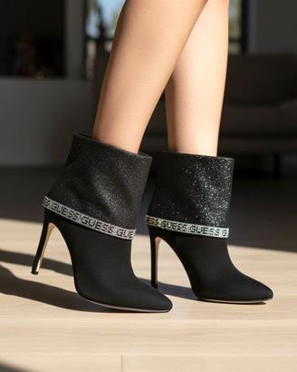 Stivaletti, tacco, scamosciato, nero, Guess, n.37