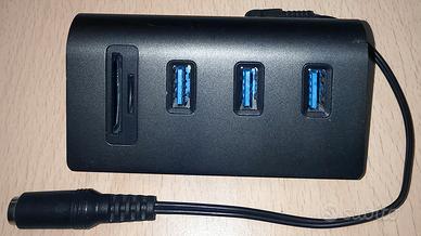 Card Reader Combinato Hub a 3 Porte SD/TF