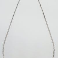 COD.1168.25 COLLANA ORO BIANCO LINEA PUNTO GRANDE