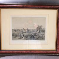 Litografia francese incorniciata