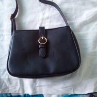 Borsa nera di pelle tracolla regolabile nuova OVS