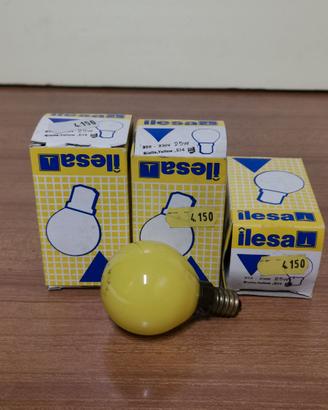 stock 6 lampadine e14 25w 220v silica verde giallo