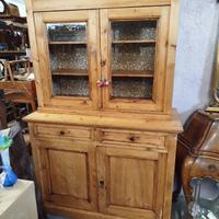 Credenza legno doppio corpo epoca '800 rigenerata