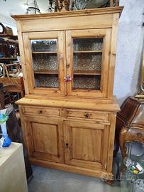 Credenza legno doppio corpo epoca '800 rigenerata