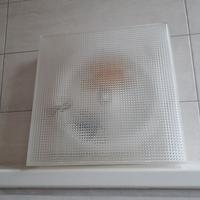 Plafoniera quadrata moderna con lampada al neon