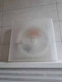 Plafoniera quadrata moderna con lampada al neon