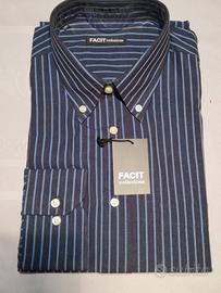 Camicia uomo Facit a righe -Tg. L Nuova mai aperta