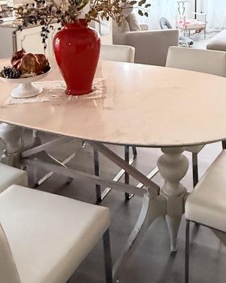 Tavolo in marmo rosa