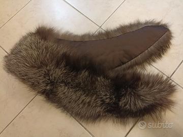 Collare in vera  pelliccia di volpe (silver fox) 