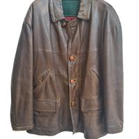 GIACCA IN PELLE MARRONE UOMO 54