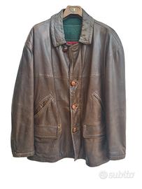GIACCA IN PELLE MARRONE UOMO 54