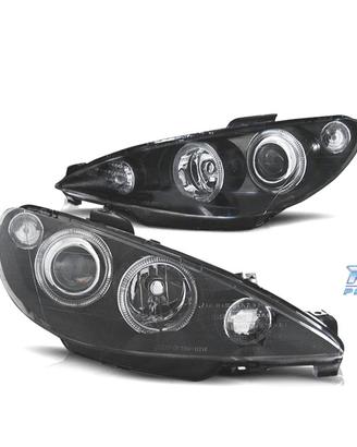 FARI PEUGEOT 206 98-09 ANGEL EYES FONDO NERO