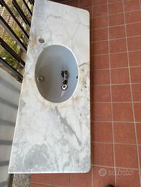 Top marmo lavandino bagno