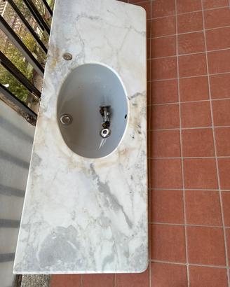 Top marmo lavandino bagno