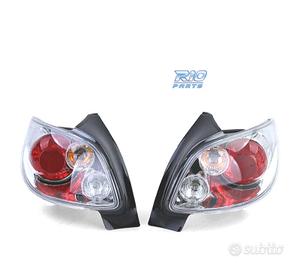 FANALI PEUGEOT 206 98-09 FONDO CROMATO ROSSO