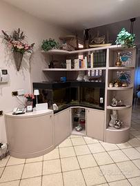 Mobile acquario con libreria annessa più angolare