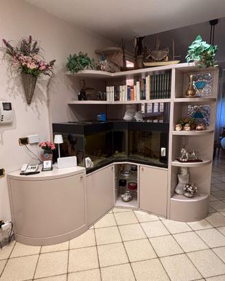 Mobile acquario con libreria annessa più angolare