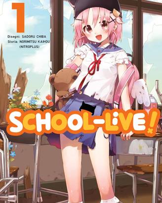 Gakkou gurashi manga 1-5 (School Live!) In inglese