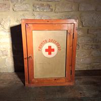 Mobiletto Pronto Soccorso Vintage in Legno anni 50