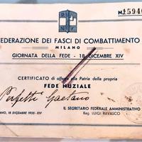 Oro alla patria - giornata della fede Milano 1935