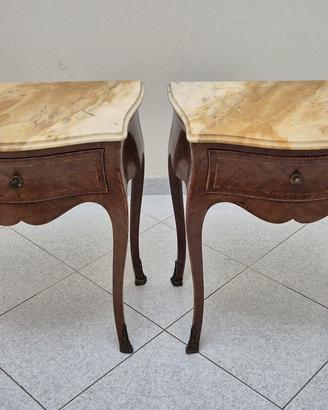 Coppia Comodini italiani in stile Luigi XV