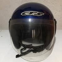 Casco aperto per motocicli blu
