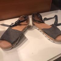 Scarpe basse con zeppa grigie 39