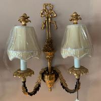 Coppia applique classiche dorate a foglia – Casabe