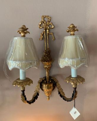 Coppia applique classiche dorate a foglia – Casabe