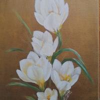 "Crochi bianchi" acrilico su tela 18x24 