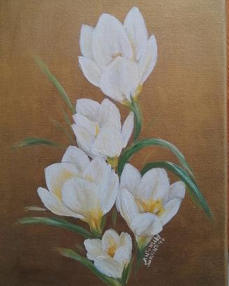 "Crochi bianchi" acrilico su tela 18x24 