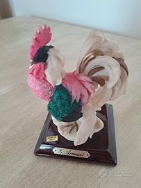 statuetta di gallo in resina 