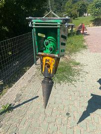 Spaccalegna a vite per escavatore