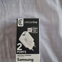 usb dual charger caricatore samsung cellularline
