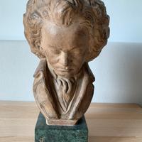 Busto Beethoven terracotta,  base marmo, 1905