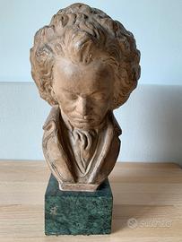 Busto Beethoven terracotta,  base marmo, 1905