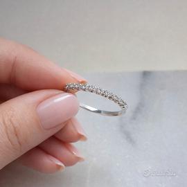 fedina in argento 925 con  zirconi