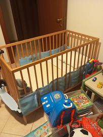 Lettino Ikea bimbo e materasso