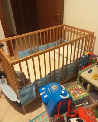Lettino Ikea bimbo e materasso
