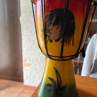 Tamburo Djembé / Bongo in legno BOB MARLEY
