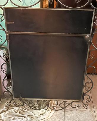 Specchio vintage in ferro battuto-stile floreale