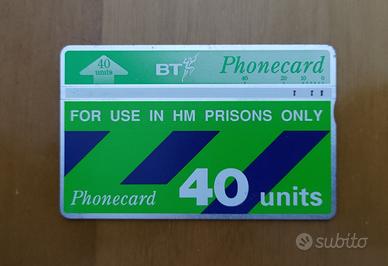 Scheda telefonica prigioni di Sua Maestà Britannic