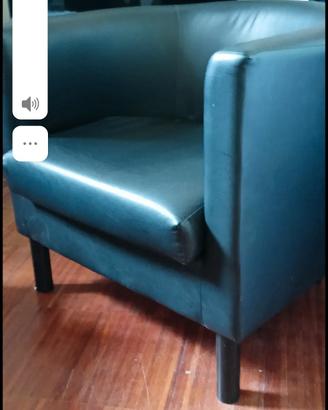 Poltroncine pelle nera Ikea 