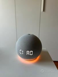 Echo Dot 4 Con Orologio Bianco